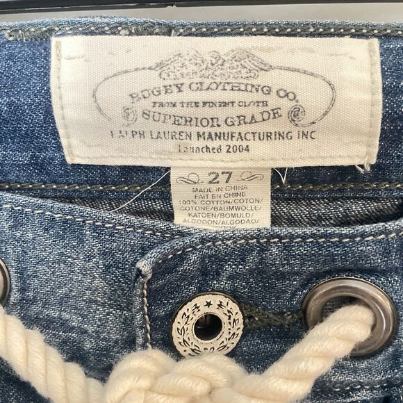 Rugby Ralph Lauren paint splatter artist painter Artsy  Utility Flare jeans 27 - Picture 5 of 6